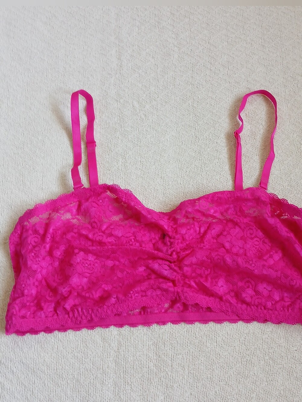 torrid ♡ curve pink lace cinched bralette plus 3x pretty